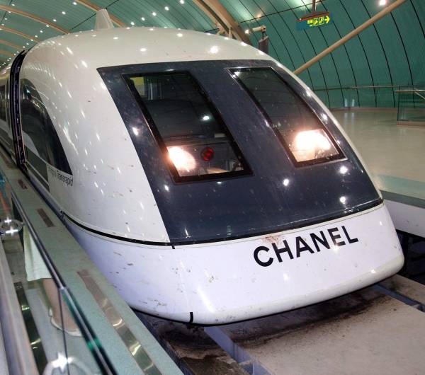 Chinese first maglev line build by Transrapid Company from Shanghai to Puddong airport.